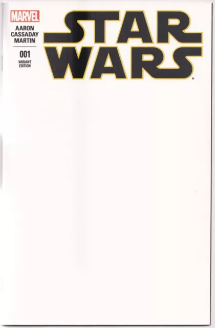 Star Wars #1 Leere Skizzenvariante 2015 Nm Nm + Marvel Comics Film
