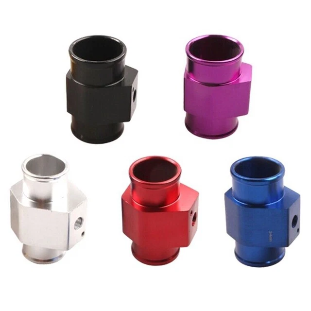 Wasser Temperaturanzeige Sensor Kühlerschlauch Adapter CNC Aluminium 26 40MM