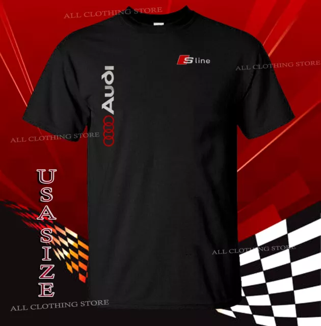 New Shirt Audi S-Line Cars Sport Racing Logo T-shirt Usa Size