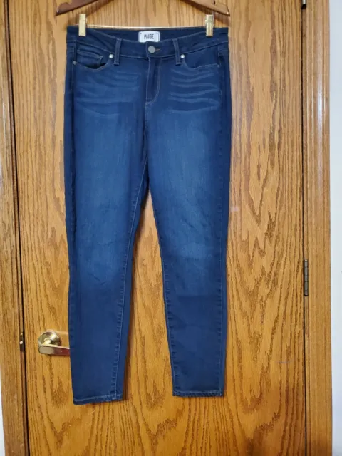 Paige Verdugo Crop Skinny Jeans Size 31 Dark Wash