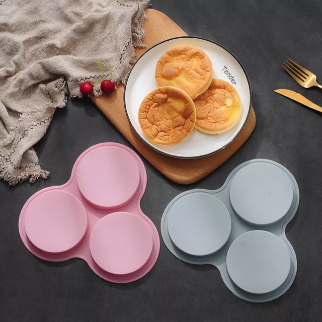 Round Silicone Cake Pan Chocolate Baking Mold Ice Cube Tray Muffin Dessert Mould