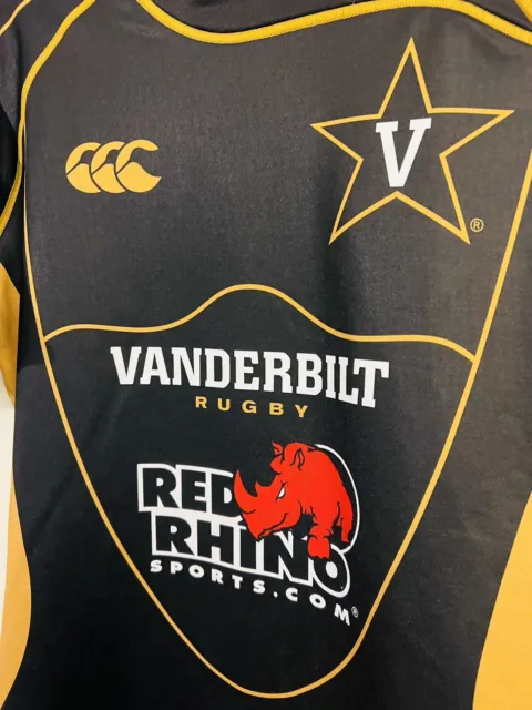 Canterbury of New Zealand Black Vanderbilt University Rugby Jersey Large #5 3