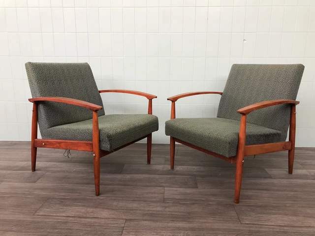 coppia di poltrone vintage anni 50 in stile scandinavo