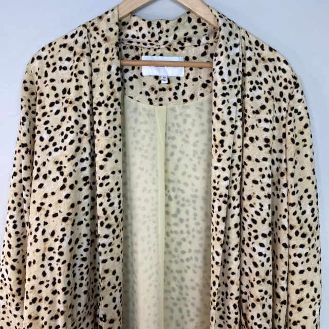 Cupcakes and Cashmere Arianne Cheetah Duster Jacket Medium Open-Front Leopard 2