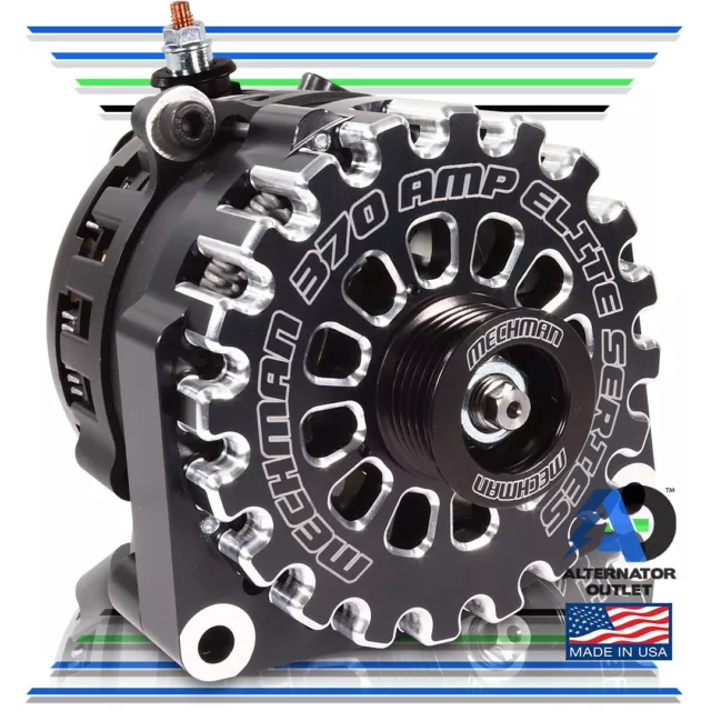 Mechman 370 Amp RVC Bypass High Output Alternator 2014+ Chevrolet GMC Cadillac