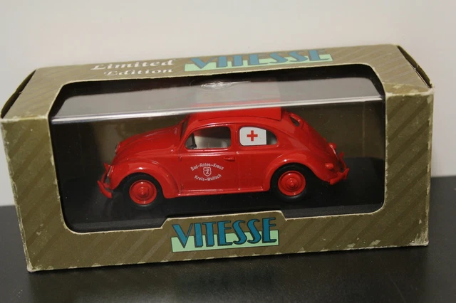 VOLKSWAGEN VW KÄFER Krankenwagen 1947 Red Cross Rotes Kreuz 1:43