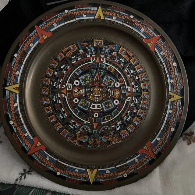 Aztec Mayan Calendar Art Decor Wall Plaque