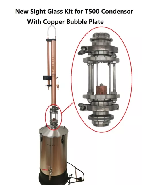 Up-graded NEW Senior 2" T.C Sight Glass Kit for Still Spirits T500 Condenser