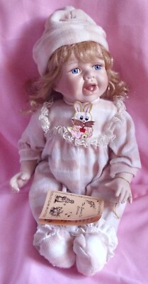 Emerald Doll Collection Porcelain Doll Wearing Pink - So Cute! Only One!
