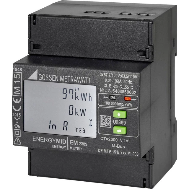 Gossen Metrawatt U2389-V025 Compteur triphasé avec raccordement sur