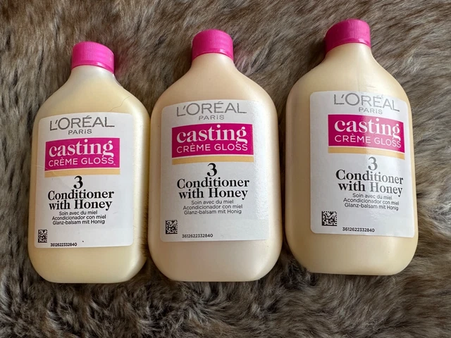 L’OREAL PARIS CASTING Creme Gloss Conditioner with Honey 3 x 60ml £10. ...