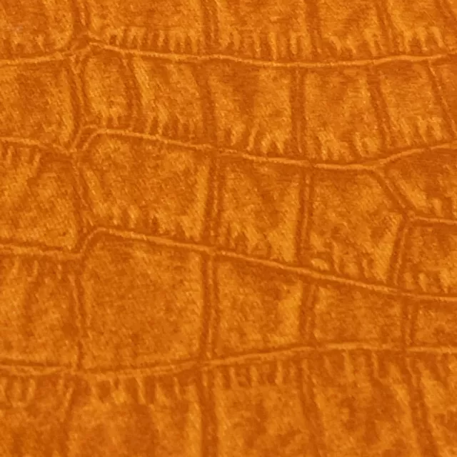 Orange Alligator Print Fall Fabric Cotton Twill One (1) Yard PreCut X 59” Wide