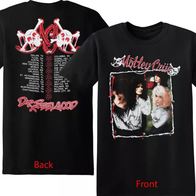 Vintage 1989 Motley-Crue Dr.Feelgood Tour Concert Rock Band Heavy Metal T-Shirt