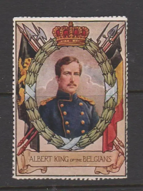 GB/UK/WWI Lord Roberts Memorial Fund poster stamp/label (King Albert of Belgium)