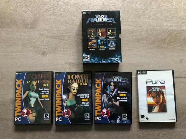 Lot Tomb Raider 1/2/3/4/5 + Livrets Promo - Playstation 1 PS1 - PAL FR