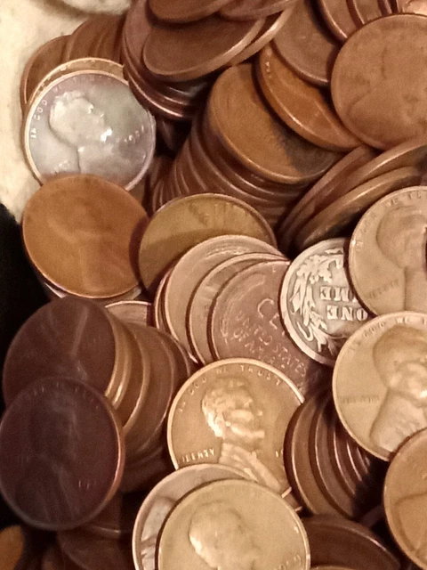 Lincoln wheat cent lot 24+ LBS pennies from old house Wheat Penny Vintage coins 10