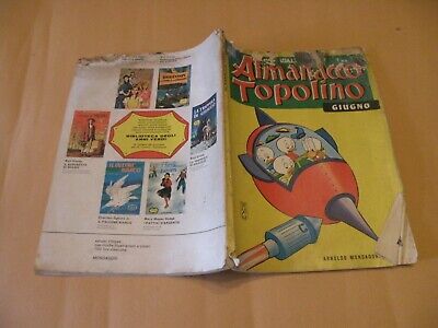 Almanacco Topolino 1963 N.6 Mondadori Disney Originale Buono Bollini+Figurine