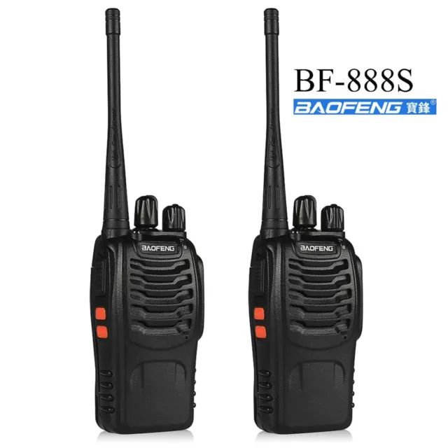 BAOFENG BF-888S UHF WALKIE TALKIES 400-470MHz RADIO RICETRASMITTENTE
