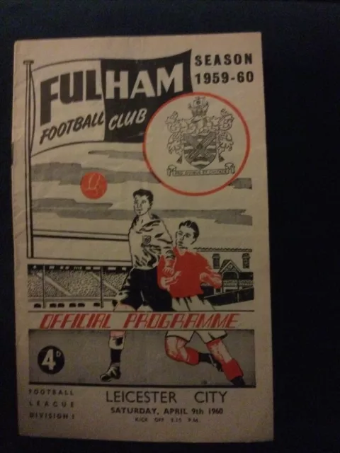 FULHAM V Leicester City 1959-60 DIV 1