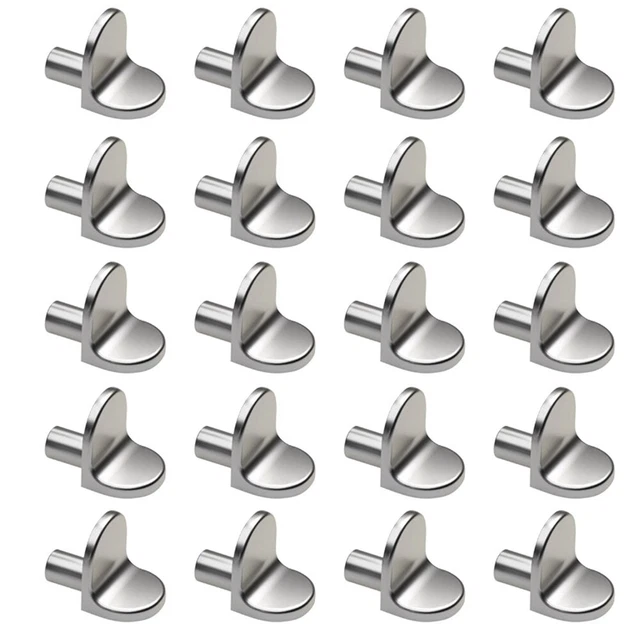 Lot De 50 Chevilles De Support D'Étagère En Acier Inoxydable Nickel