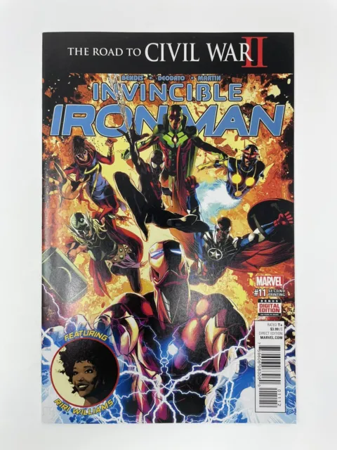 Invincible Iron Man #11 2nd Print 2016 Marvel Comics MCU Riri Williams Disney+