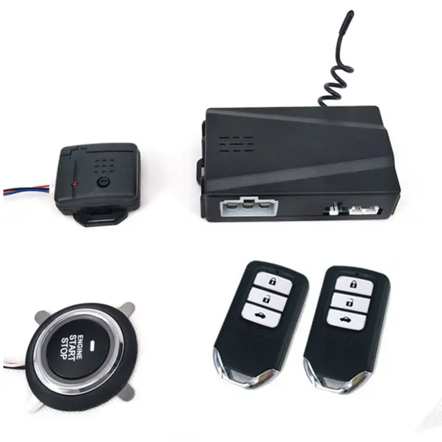 12V Car Keyless Entry One-button Engine Start Alarm System Remote Starter Stop