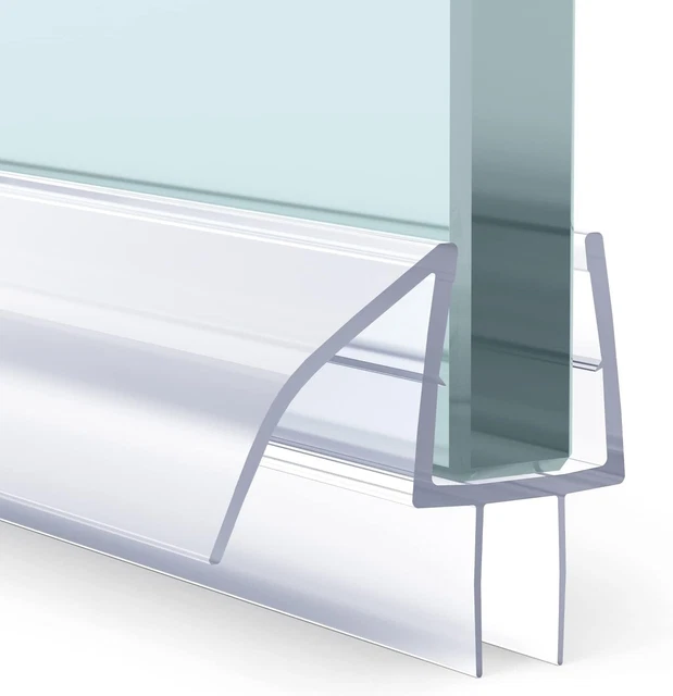 FRAMELESS SHOWER DOOR Bottom Seal Shower Sweep with Drip Rail for 3/8