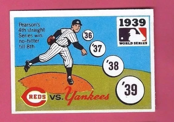 1971 Fleer R.G. LAUGHLIN WORLD SERIES 1939 Yankees v. Reds #37 Black Back NRMT