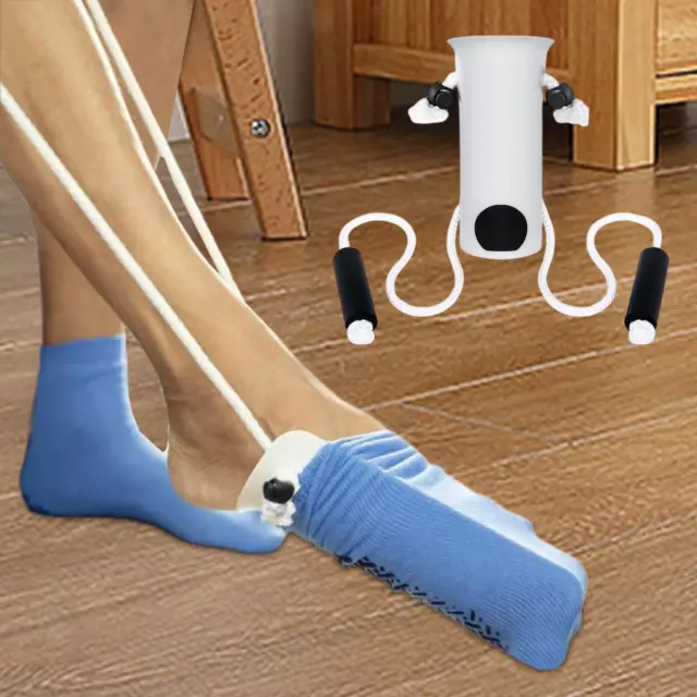 Chaussettes Pulling Helper Chaussette Bas Aide Cordons Réglables Tirer Aide