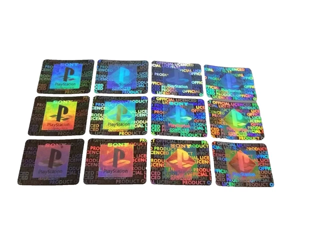 12X NEW STICKERS Hologram case PlayStation, Boîtier Jeux Ps1, Psone ...