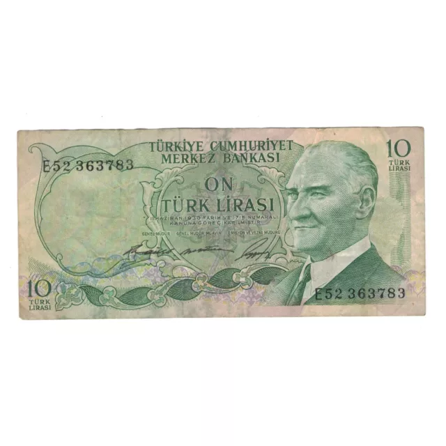 [#147098] Banknote, Turkey, 10 Lira, KM:186, VF