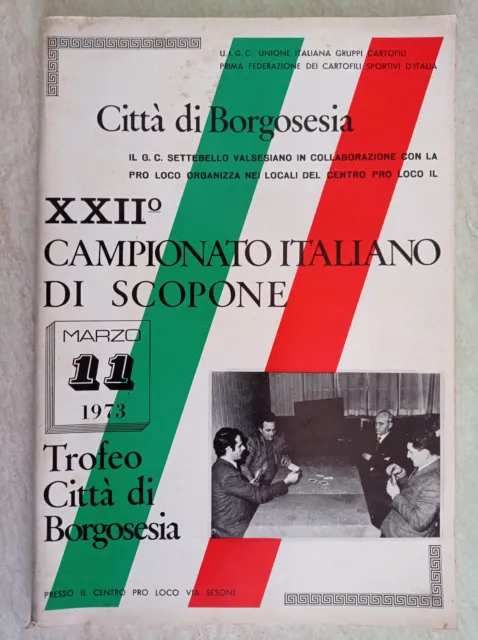 Valsesia Trofeo città di Borgosesia Campionato italiano di scopone 1973