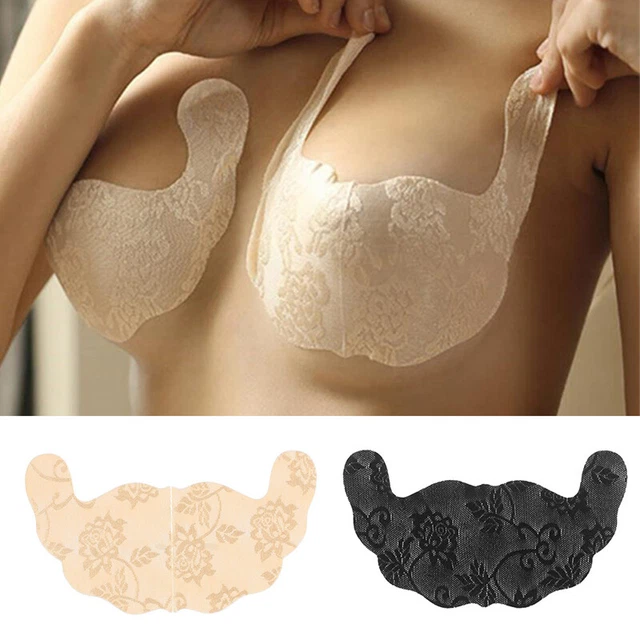 4 Paires Cache-Tétons Silicone Invisibles Réutilisables - 2 Rondes + 2 Fleurs - Adhésifs Poitrine Femme Sans Soutien-Gorge