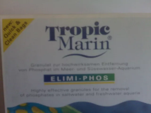 Tropic Marin Elim-Phos 200 g pour les problèmes de phosphate pour aquariums frais et salés NEUF