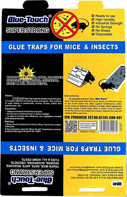 Mouse Glue Traps, Peanut Butter Scented Best Glue Traps Glue Boards for Mice, In