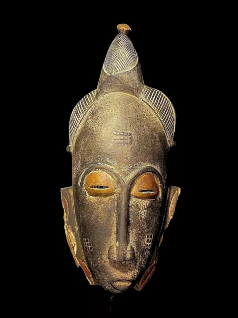 African Tribal Art Wooden Carved Mask Fine Old FACIAL MASK - BETE GURO-1725