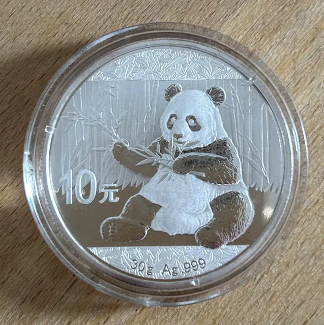 10 YUAN ARGENT 2017  PANDA CHINE / 1 OZ SILVER 999 CHINA avec Capsule.