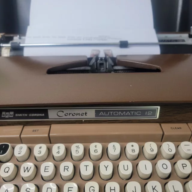 Máquina de escribir eléctrica portátil clásica Smith Corona Coronet automática 12 ¡funciona! 2