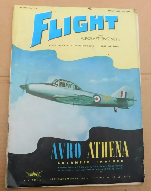 Flight and Aircraft Engineer, Avro Athena.  November 3 1948. Aviation Planes.
