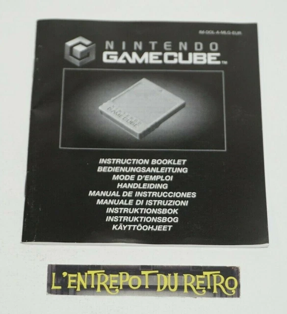 ++ notice mode d'emploi pour carte mémoire nintendo gamecube ++