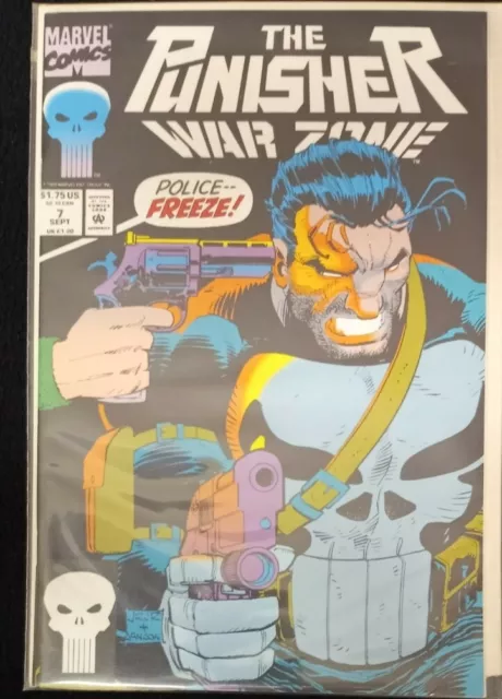THE PUNISHER WAR ZONE - Vol. 1 #7 Police - Freeze!  Sept. 1992 - Marvel Comics