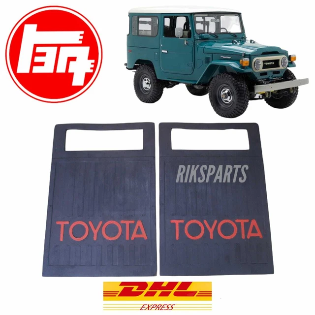 Toyota Land Cruiser FJ40 FJ45 BJ40 BJ42 HJ45 Mud Flaps – Pair, Black, Bolt-On