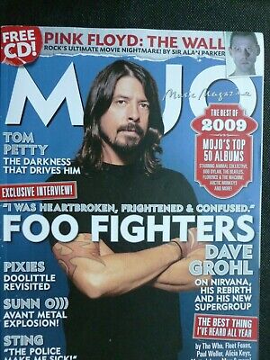 MOJO Music Magazine Jan 2010 #194 Foo FIGHTERS Pixies Dave Grohl Pink Floyd Wall