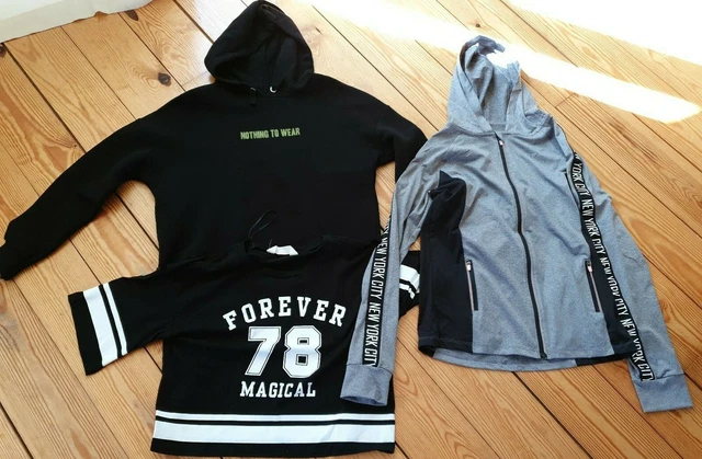 BRAND NEW Girls Bundle 13-15 Years 2 Hoodies, 1 T-Shirt, Primark,new look, H&M
