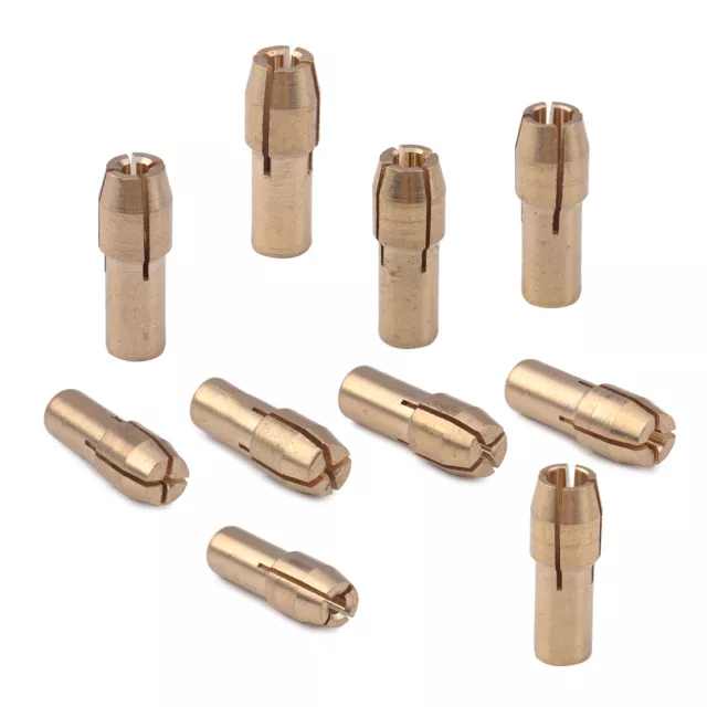 10x Brass Drill Chucks Collet Bits 0.5-3.2mm 4.8mm Shank fit for Rotary Tool New 2