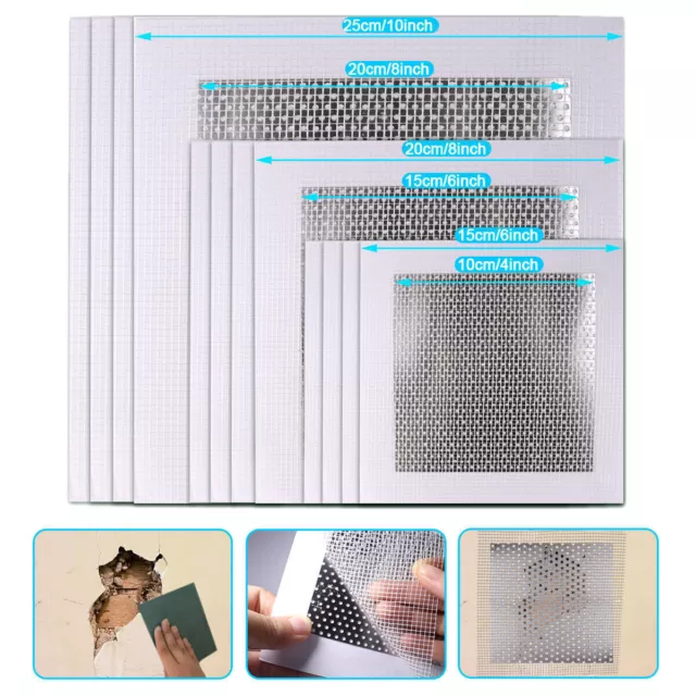 WALL REPAIR PATCH Fix Drywall Hole Repair Ceiling Plaster Metal Mesh 4/6/8"