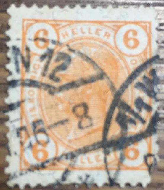 Lot Timbres Autriche 1899 François Joseph 3,5,5,10,10,20 Heller Oblitérés XF