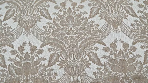 Jacquard in Beige mit Ornamenten Rankenstoff beige Dekostoff mit Ranken Barock 2