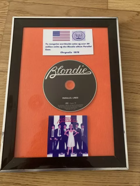 Blondie Debbie Harry Cd Presentation Framed Parallel Lines