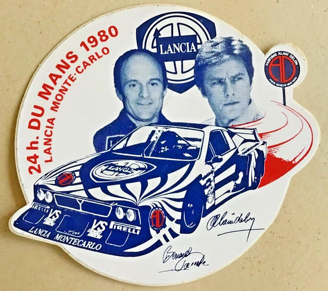 AUTOCOLLANT STICKER ALAIN DELON LANCIA MONTECARLO LE MANS Bernard ...